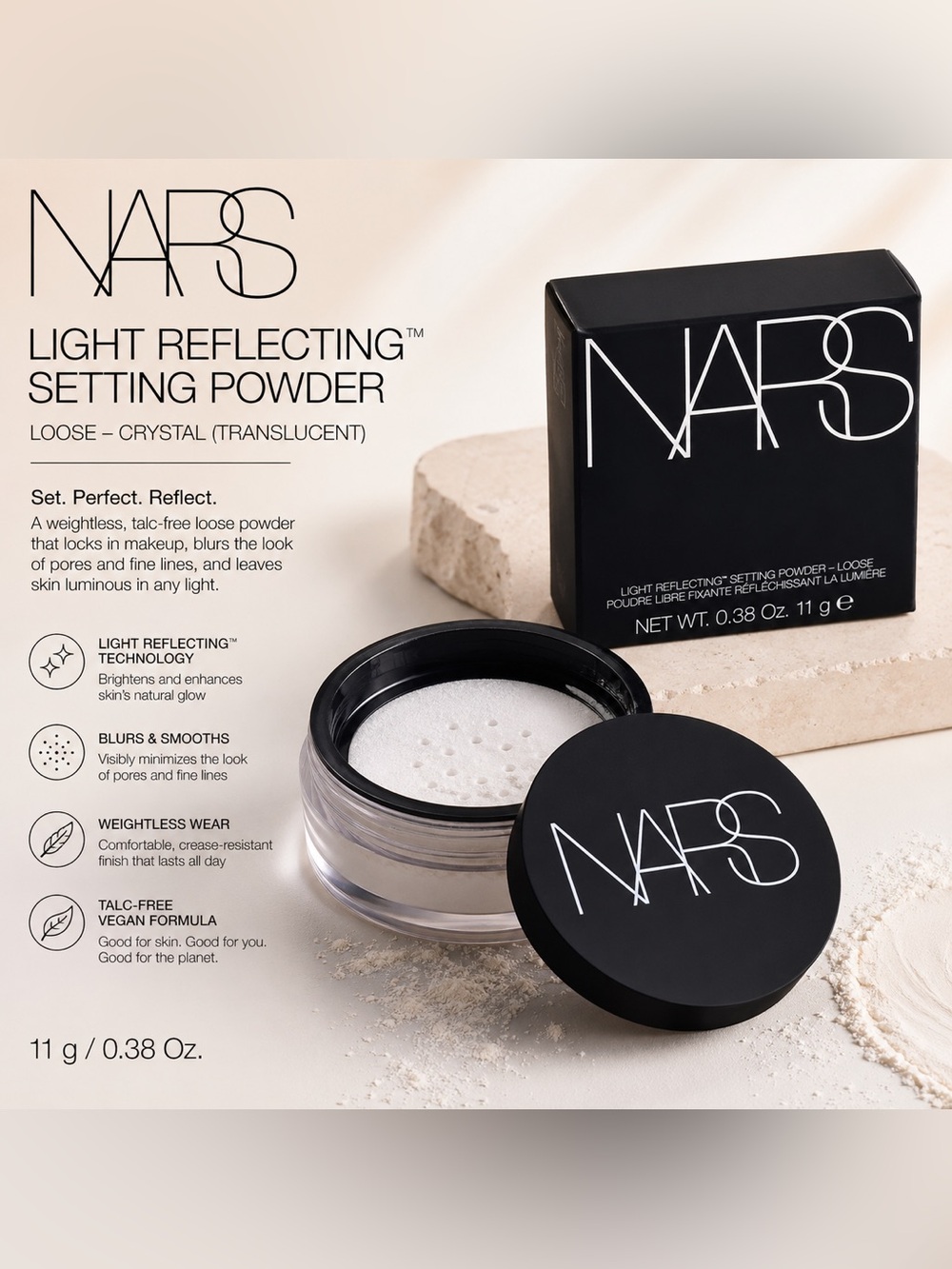 NARS Translucent Crystal Light Reflecting Setting Powder - Translucent $45msrp